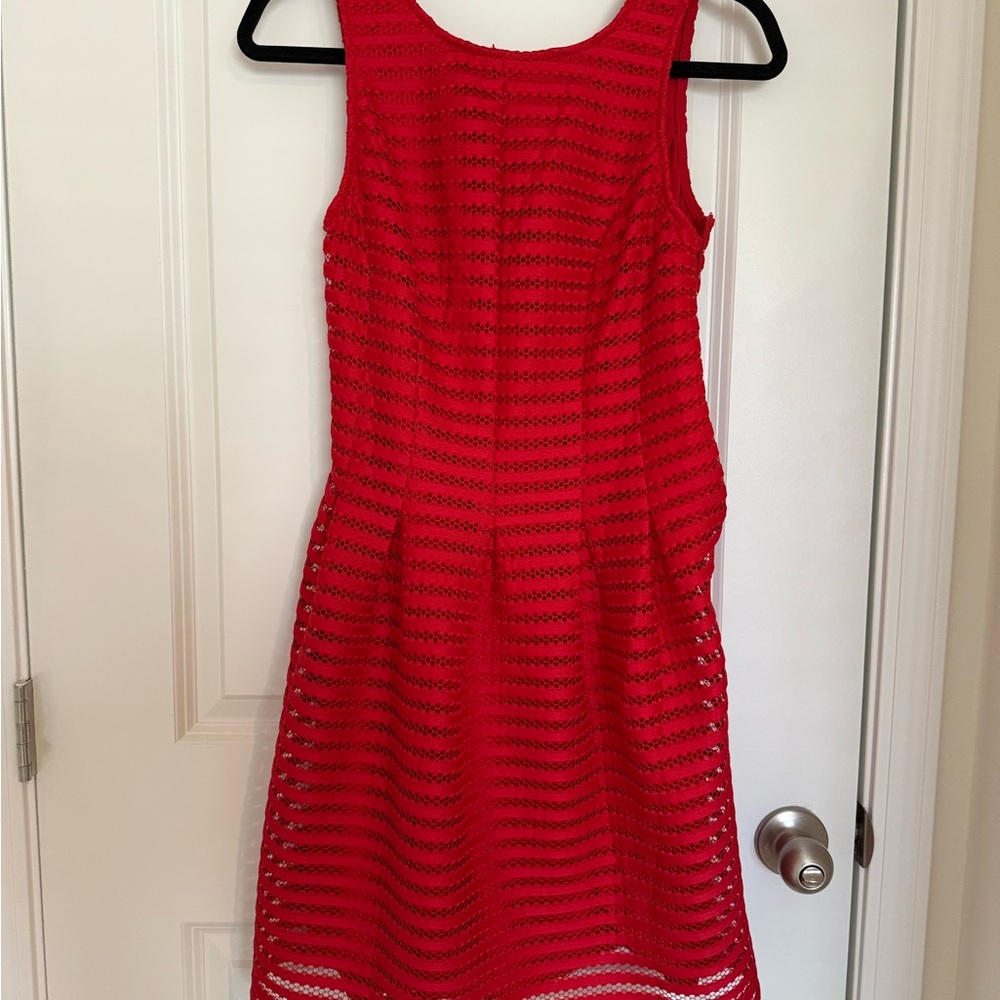 Elegant Red Sleeveless Dress